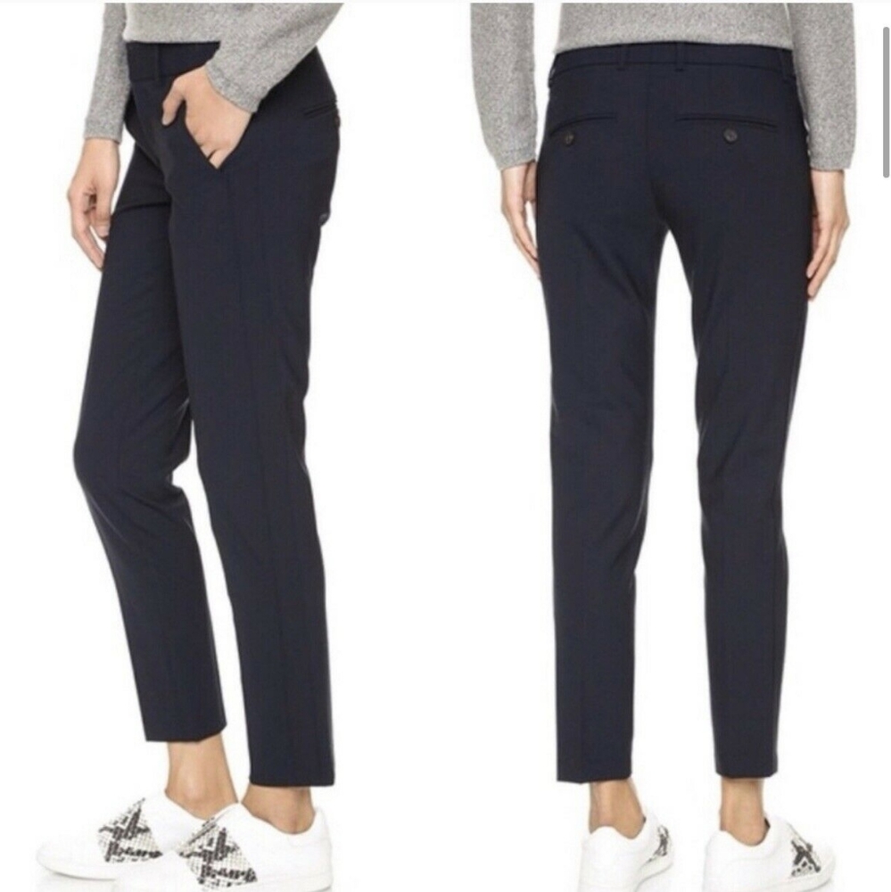 Gray Vince side strapping wool blend crop pants